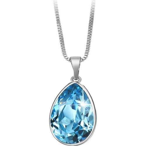 11.11 Teardrop Necklace Jewellery for Girls Party New Water Drop Pendant Necklaces Women Wedding Bijoux Accessories Best Gift