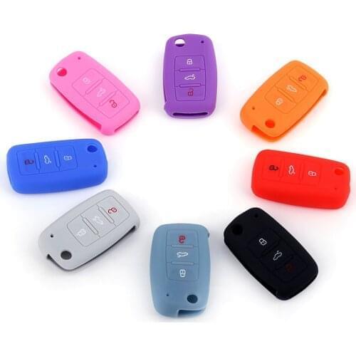 2@# Car Key Cover Case Hot Products Auto Key Accessories Cover Keyless Shell Prote Black Collision Avoidance 3 Buttons Silicone