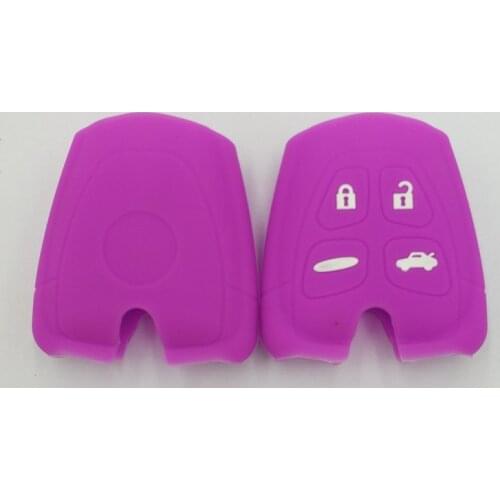 3PC Silicone rubber car key fob shirt hood case shell cover holder For SAAB Blank Remote keyless keychain accessor