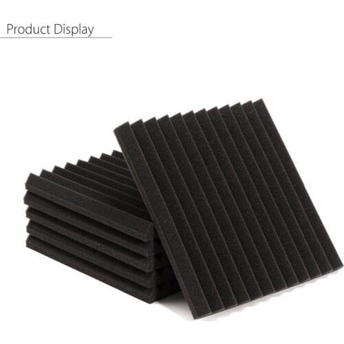 6 PCS 12''*12''*1'' inches Soundproofing Studio Acoustic Wedge Foam Sound Absorption Wall Panel