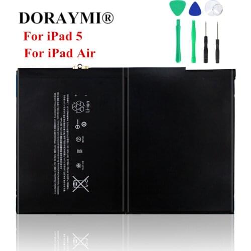 DORAYMI Tablet Battery for iPad 5 Air A1474 A1475 A1484 Replacement Batterie 8827mAh iPad5 High Quality Lithium Polymer Bateria