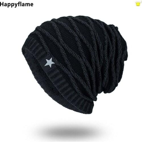 Free Shipping Skullies Beanies Men Casual Lightweight Thermal Elastic Knitted Hats Winter Warm Bonnet Cotton Sports Hat Headwear