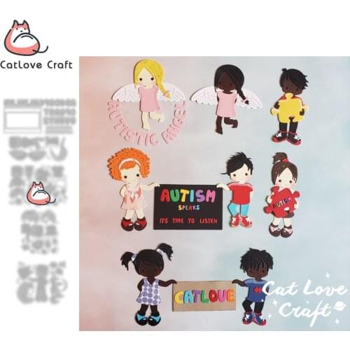 Catlove Autism Character Series Metal Cutting Dies Scrapbooking Stencil Die Cut Card Making DIY Craft Embossing New Die For 2021