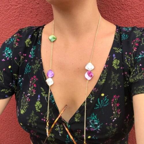 2020 Gold Color Bohemian big shell sunglasses rope fashion anti-slip glasses chain Holder for men and women glasses accessories