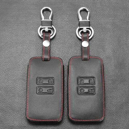 4 Button Remote Key Case Leather Protective Shell For Renault Koleos Kadjar Megane Talisman 2016 2017 Car accessories