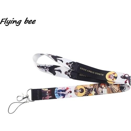 Flyingbee Anime Creative Lanyard Badge ID Lanyards Mobile Phone Rope Key Lanyard Neck Straps Accessories X1269