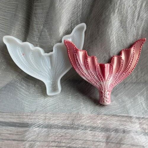 Mermaid Tail Fondant Cake Moulds Silicone Mold Cake Decorating Baking Tools Handmade Soap Mold Fish Fork Tail Sugar Craft Molds