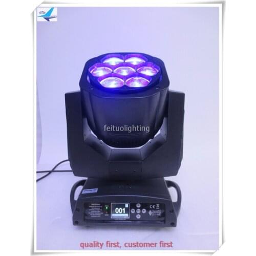 H-4/lot Mini bee eye dj lighting 7x15w 4in1 rgbw colorful zoom dmx beam led moving head light