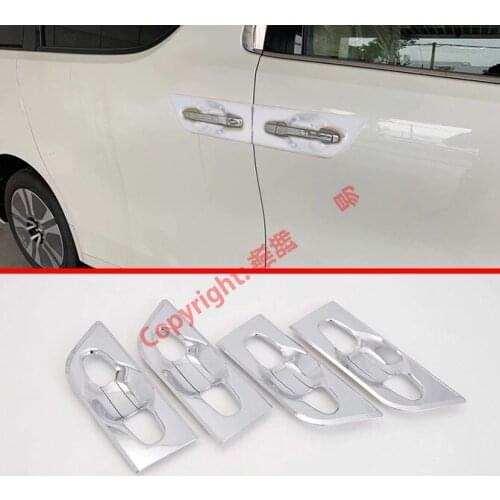 ABS Chrome Door Handle Bowl Cover Cup Trim Molding Garnish For Toyota Alphard Vellfire AH30 2016 2017 2018 2019 2020