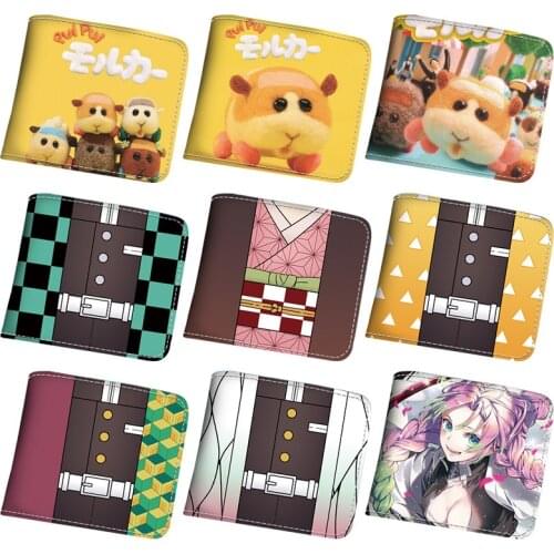 Anime Wallet Anime Leather Bifold Card Holder Purse Multi Color Birthday Gift