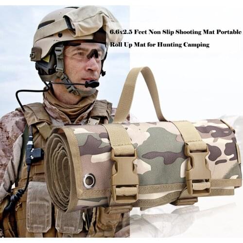 Outdoor Tactical Non Slip Shooting Mat Portable Combat Training Roll Up Mat Camping Pad Lightweight Nylon Cloth Hunting Gun Mat