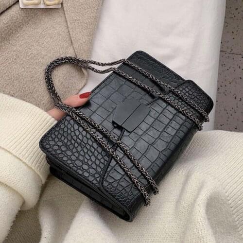 Stone Pattern Leather Crossbody Bag For Women 2020 Fashion Sac A Main Female Shoulder Bag Female Handbags And Purses KL872
