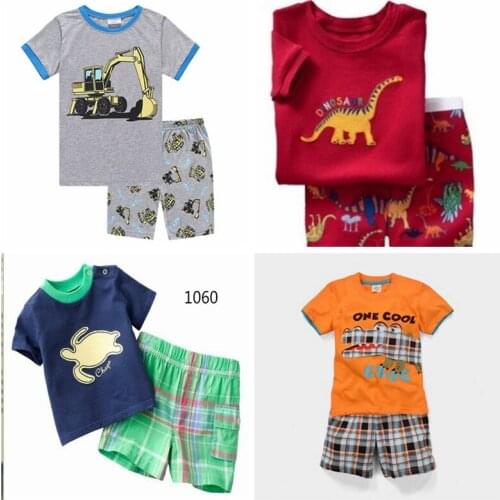 Hot Summer Kids Clothes suit Baby Boys Home Clothing Short Sleeve Costume Cotton Pajamas PJS Childrens Nightdress Pijamas