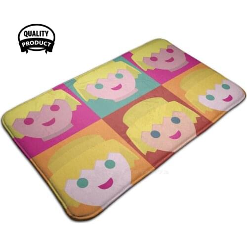Clicks Soft House Family Anti-Slip Mat Rug Carpet Playmobil Toy Warhol Marilyn Monroe Colors Toys Childish Children Popart