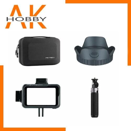 PGYTECH Vlog Shooting Set for DJI OSMO Action-PGYTECH Carrying Case OSMO Action Camera Cage Extension Pole Tripod Lens Hood