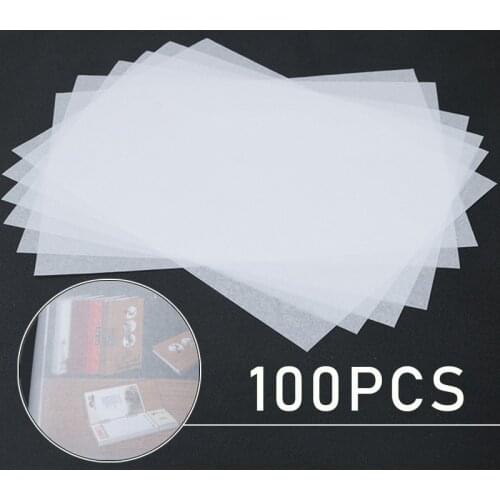 100pcs A4 Translucent Tracing Copy Paper Carbon Paper Fabric Drawing For DIY Art Drawing Calligraphy Painting