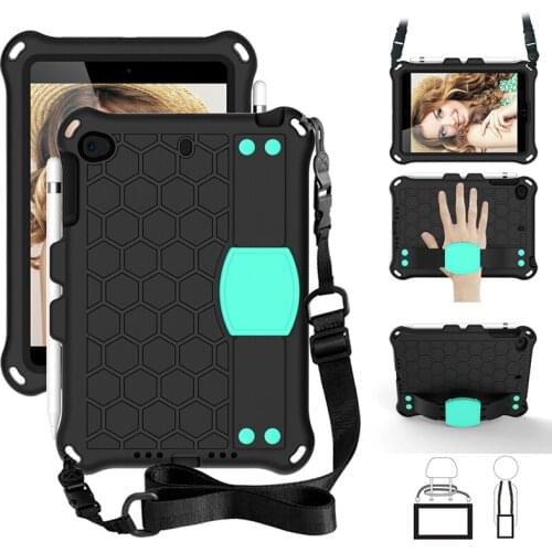 Full Body Protective Cover for iPad Mini 5 Case with Shoulder Strap Funda Stand for iPad Mini 1 2 3 4 Shockproof Cover