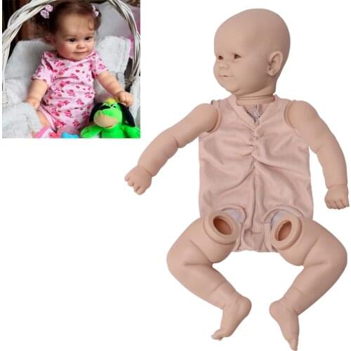 Reborn Doll DIY 20Inch 51CM Maddie Blank Kit Realistic Newborn Fabric Body DIY Reborn Bebe Parts Unpainted Kit