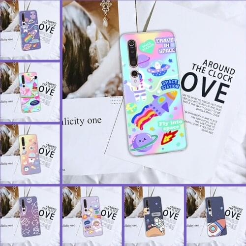 Silicone Cute Space Astronaut Soft Phone Case For Xiaomi Mi Note 10 Lite Pro Back Cover For Xiaomi Mi 10 Lite Pro Youth Play