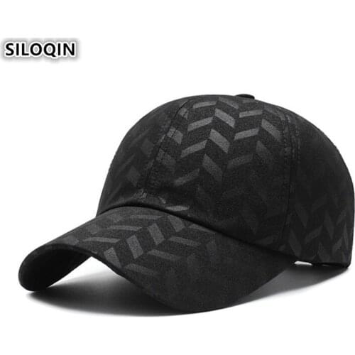 SILOQIN Summer Mens Cotton Sports Baseball Caps New Leisure Sunscreen Breathable Wild Simple Stripe Womens Sunhat Snapback Cap