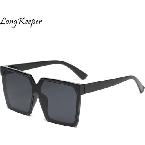 Vintage Fashion Square Oversized Sunglasses 2020 Women Luxury Brand Design Elegant Goggle Big Frame Black Sun Glasses For Female