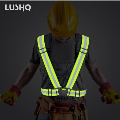 High brightness Reflective jacket adjustable size Motorcycle reflective jacket adult children safety vest for Running Riding