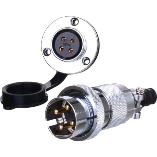 WB25 TI-Z Threaded Connection IP67 Waterproof Automotive Electrical Connector Circular Metal 25A 500V AC DC Power Adapter 11AWG