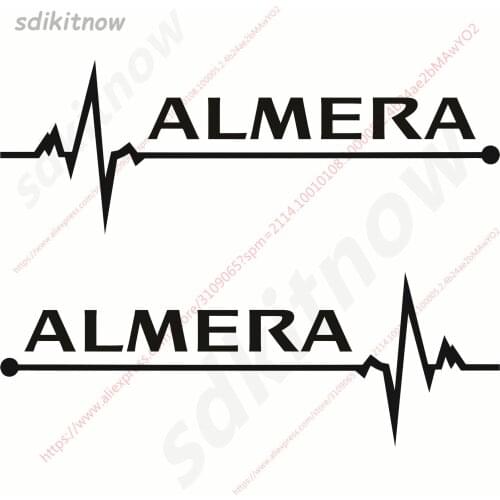 1pair Heart Car Decal Sticker Styling Windows Door Decoration For nissan almera n16 n15 tino 2020 b10 Accessories