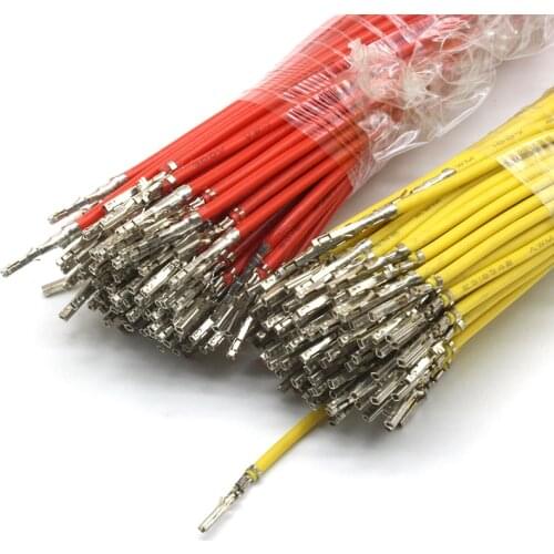 100PCS Micro-Fit 3.0mm Pitch 5557/5559 Female Pin Crimp with Cables for Male Housing Multicolor 1007 22AWG 30CM Single End