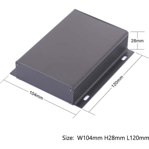 104*28*120mm Aluminum Enclosure DIY PCB Project Box Power Shell Case Electronics Housing Panel Mounting type NEW wholesale