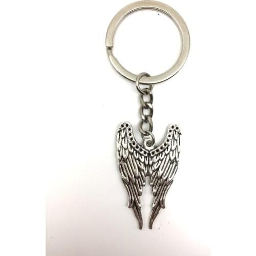 2018/Fashion hot Tibet Tibet silver alloy wing key chain, men and women wear pendant key chain jewelry, waist ornaments