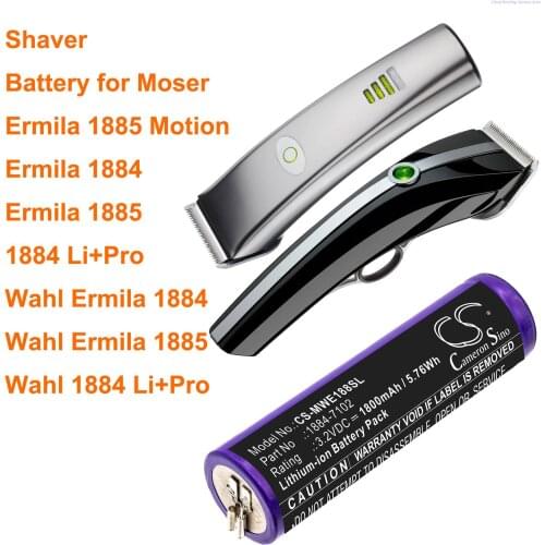 Cameron Sino 1800mAh Battery for Moser Ermila 1884, Ermila 1885,1884 Li+Pro,Ermila 1885 Motion,Wahl Ermila 1884,Ermila 1885