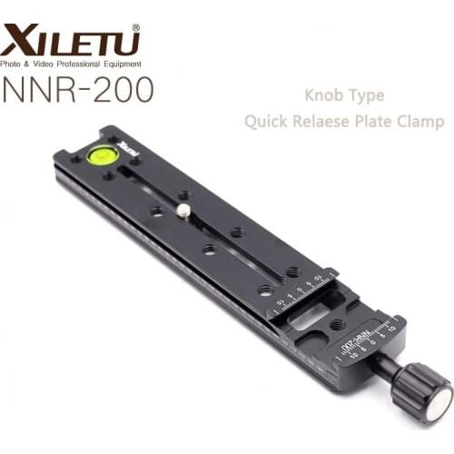 XILETU NNR-200 Aluminum Camera Bracket Lengthened Quick Release Plate Clamp for Arca Swiss Tripod Ball Head Panoramic Shooting