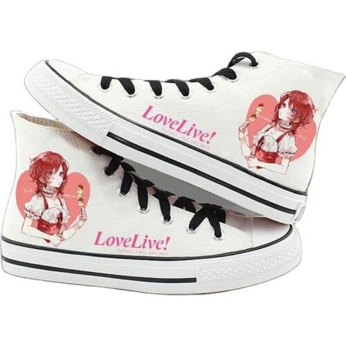 High-Q Unisex Anime LoveLive! Casual Canvas Shoes Preppy Lolita Girls Student Uniform plimsolls Casual shoes rope soled shoes