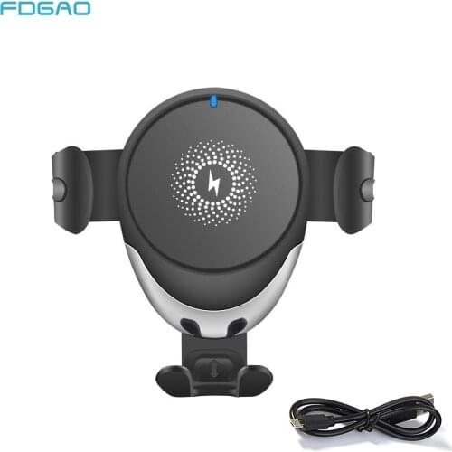15W Car Wireless Charger For iPhone 12 11 Xs Xr X 8 Samsung S10 S20 S21 Huawei P40 Pro Fast Wireless Charging Car Phone Holder
