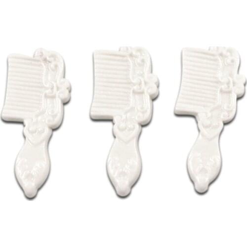 30Pcs White Comb Resin Decoration Crafts Beads Frame Flatback Cabochon Scrapbook DIY Embellishments Accessories