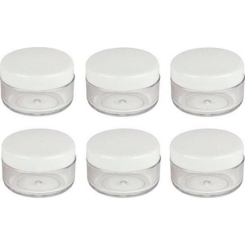 Free Shipping 40+2pcs/lot 10ml Round Clear Jars with Lids for Acrylic Powder,Rhinestones,Charms and Other Nail Accessories