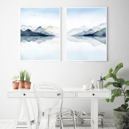 Office Home Decoration Nordic Glacier Snow Mountain Abstract Forest Landscape Canvas Posters And Prints Murals Canvas Paintings