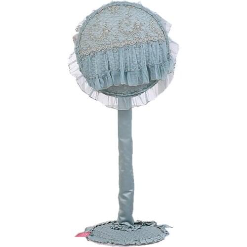 Dia45-50cm floor stand electric fan cover set decorative lace dustproof cover for electric fan home decor
