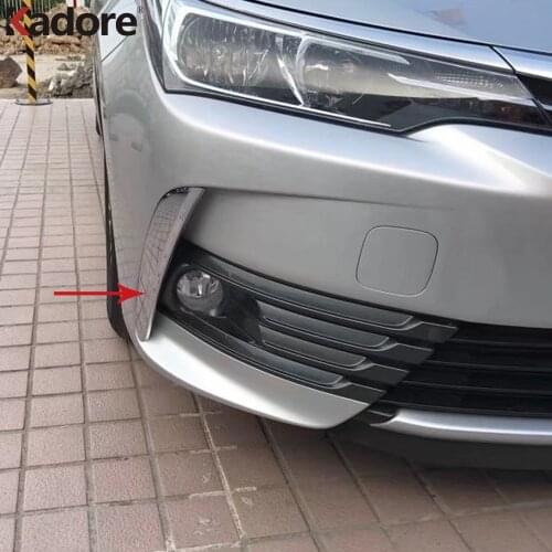 For Toyota Corolla 2017 2018 Facelift ABS Chrome Front Fog Light Lamp Eyebrow Cover Trim Foglight Eyelid Trims Car Accessories