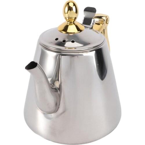 1.2L Induction Cooker Safe Stainless Steel Tea Kettle Teapot with Infuser