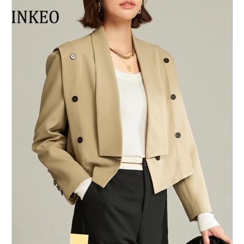 Inkeo Women's Double-breasted Blazers