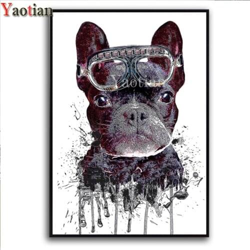 Full Square 5D DIY Diamond Painting French bulldog Patterns Bead Embroidery Cross Stitch Needlework Mosaic Painting Decor Gift