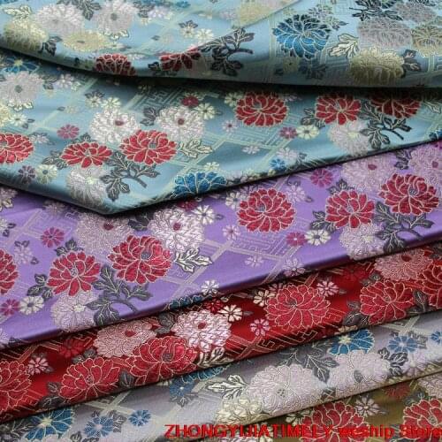 Chinese silk Brocade jacquard weave fabric Mongolia Robe cloth DIY bag Book cover Performance clothes 27