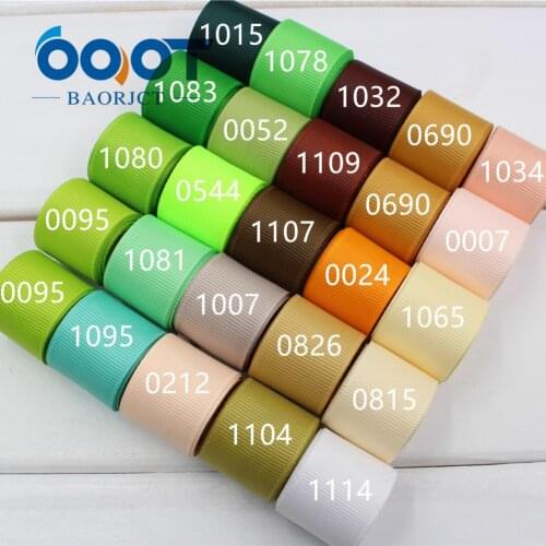 OOOT BAORJCT 173302 25mm10yard Solid Color Ribbons Thermal transfer Printed grosgrain Wedding Accessories DIY handmade material