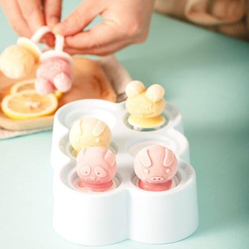 Summer Silicone Homemade Ice Cream Ice-Lolly Mold Popsicle Moulds Tray Kitchen DIY Accessories