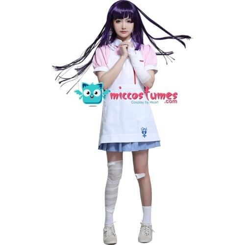 Mikan Tsumiki Ultimate Nurse Dress Cosplay Costume with Apron