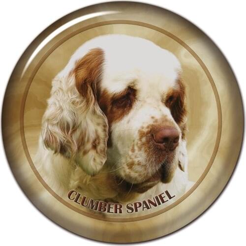 B0821# 13CM/17CM Self-Adhesive Decal Clumber Spaniel Dog Car Sticker Decors on Bumper Rear Window Laptop