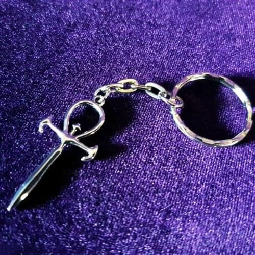New Gothic Vampire Ankh Keychain Occult Dracula Creativity Punk Nosferatu Vampyre Symbol Fashion Original Jewelry Gift 2021