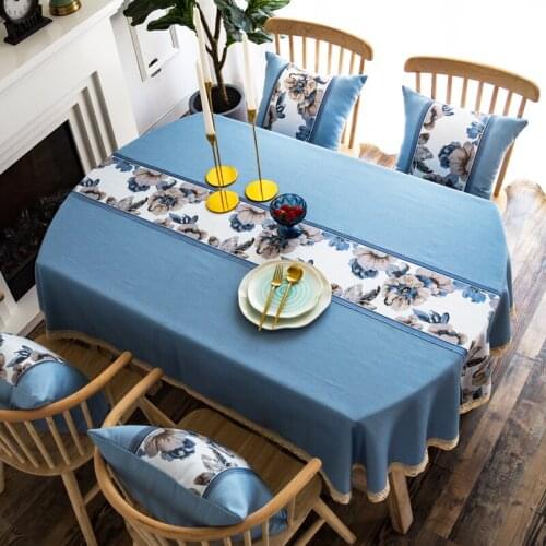 Oval Tablecloth Cloth Luxury Euro Style Oval Table Clothes for Wedding/party/banquet Embroidered Table Cover for Home Decor
